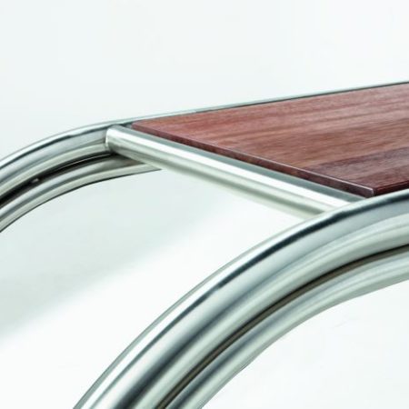 Outdoor Design Theke Ligna in der Nahaufnahme