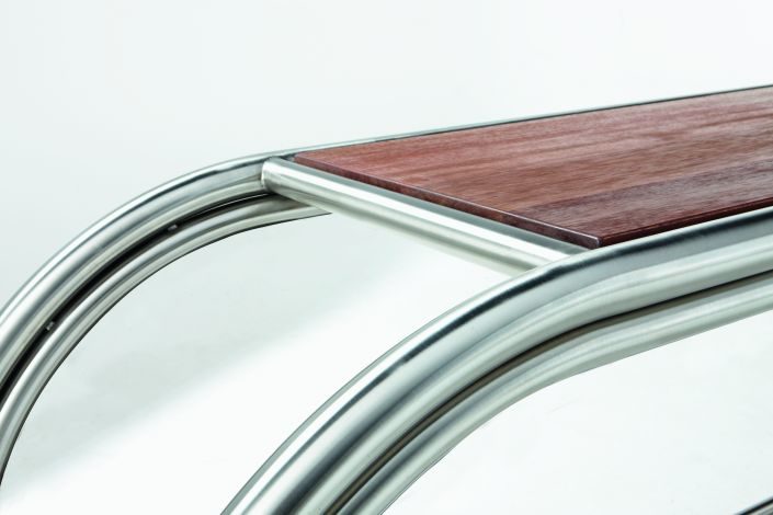 Outdoor Design Theke Ligna in der Nahaufnahme