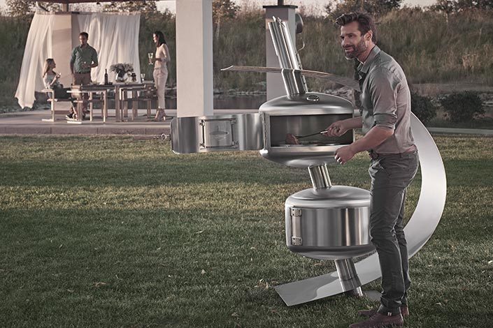 Smoker Grill aus Edelstahl